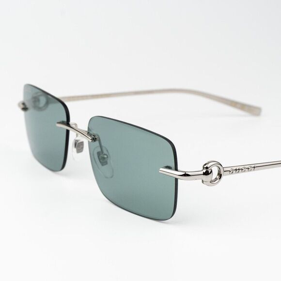 Gucci Women Sunglasses Silver Green Mirror Rectangle GG1703S 002 BRAND NEW main image 7